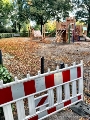 Der abgesperrte neue Spielplatz auf der Hospitaler Bastion