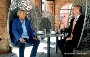 Bernhard Brink (l.) und Oberbürgermeister Alexander Badrow kurz vor dem Interview - am 23. Juni im MDR zu sehen