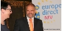 Stralsunds Oberbürgermeister Alexander Badrow (r.) begrüßte im Rathaus (Kleine Ratsstube) Mandy Kröppelien, die Vorsitzende des Europäischen Integrationszentrums Rostock e.V. zu ihrer ersten Sprechstunde im 'Flying Office'. Am 31. Juli findet in Stralsund die nächste statt.
