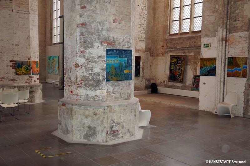 Arbeiten aus dem 1. Stralsunder Kunstschaufenster