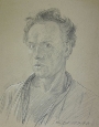 Erich Kliefert, Selbstporträt, 1946, Bleistift auf Papier (Foto: Koserower Kunstsalon)