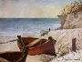 Siegfried Korth, Boote an der Abbruchküste, 1957