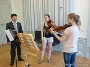 In der Musikschule Stralsund bei der Vorbereitung - Mirko Albrecht, Isabel Troeger, Jutta Schwandt