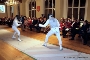 Zum Programm des Abends gehörte ein Schauwettkampf  im Florettfechten zweier Fechter aus Greifswald vor dem internationalen Publikum im historischen Löwenschen Saal.