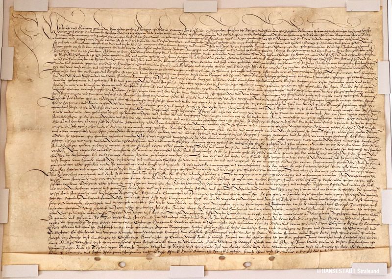 Urkunde von 1525 - restauriert