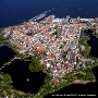 Die Stralsunder Altstadt aus der Vogelperspektive
