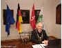 Oberbürgermeister Alexander Badrow während der virtuellen Bundeskonferenz