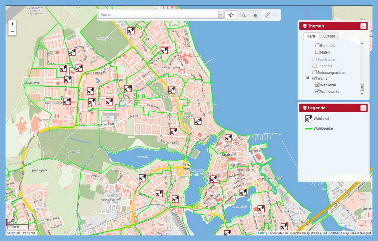 Stralsund Karte