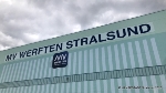 Die Schiffbauhalle der MV Werften in Stralsund