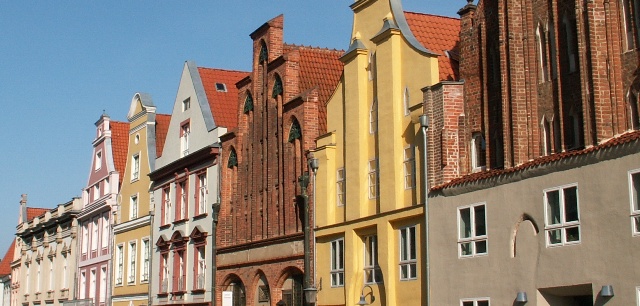 Kamienice szczytowe na Mühlenstraße